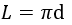 Формула длины окружности через диагональ вписанного прямоугольника.