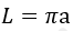 Формула длины окружности через сторону описанного квадрата.