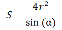 Формула площади трапеции Через радиус вписанной окружности и угол