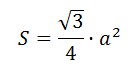 Формула площади равностороннего треугольника По стороне