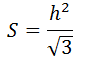 Формула площади равностороннего треугольника По высоте